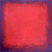 Farbfeld Rot auf Violett